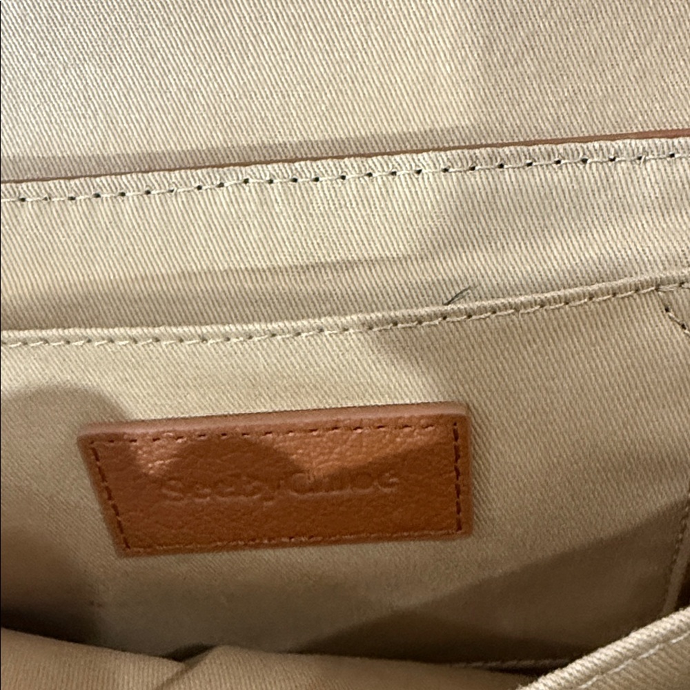 See by Chloé Hana Caramello Leather & Suede Saddle Crossbody Bag - Picture 14 of 16